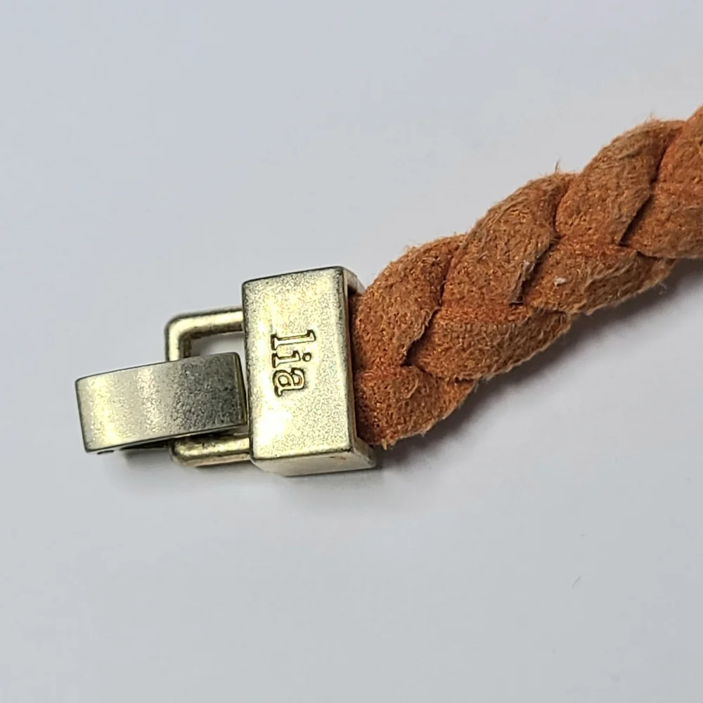 Lia Sophia Orange Suede Braided Boho Bracelet